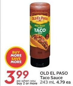 Sobeys OLD EL PASO Taco Sauce 243mL offer