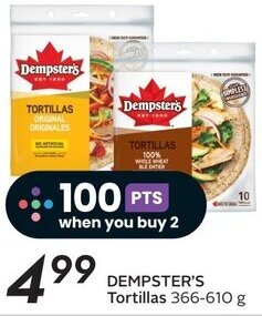 Sobeys DEMPSTER'S Tortillas 366-610 g offer