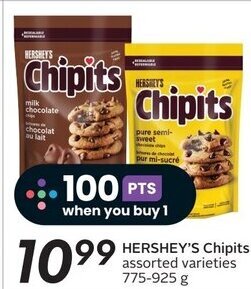 Sobeys HERSHEY'S Chipits assorted varieties 775-925 g offer