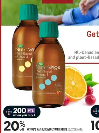 Sobeys NATURE'S WAY NUTRAVEGE SUPPLEMENTS SELECTED 200 ML offer