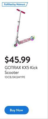 Walmart Gotrax kx5 kick scooter offer