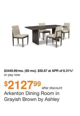 Ashley Furniture Arkenton dining room in grayish brown by ashley offer