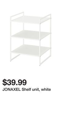 IKEA Jonaxel shelf unit, white offer