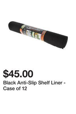 Dollarama Black anti-slip shelf liner - case of 12 offer
