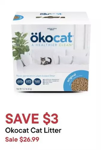 Petvalu Okocat cat litter offer