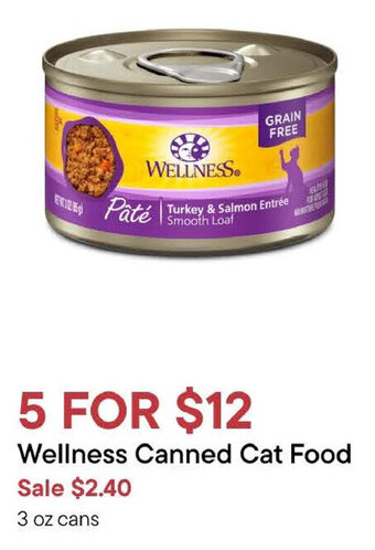 Petvalu Wellness Canned Cat Food 3 oz cans offer
