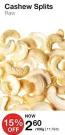 Bulk Barn Cashew splits raw offer