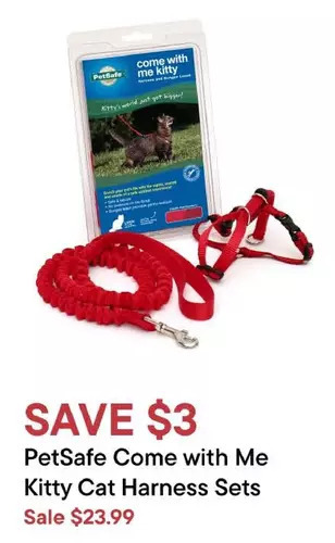Petvalu Petsafe come with me kitty cat harness sets offer