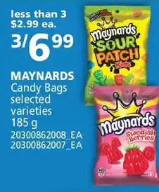 Loblaws Maynards candy bags offer