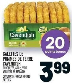 Metro CAVENDISH FROZEN POTATO PATTIES offer