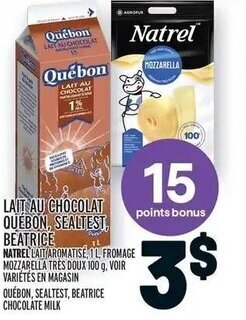 Metro QUÉBON. SEALTEST, BEATRICE CHOCOLATE MILK offer