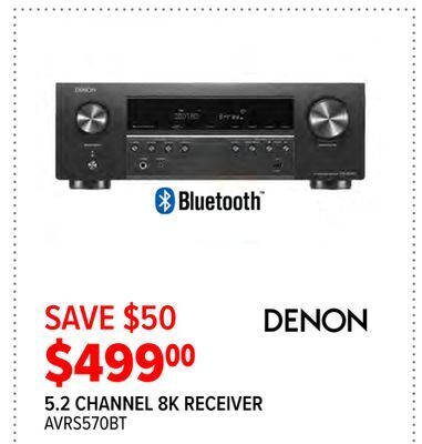 2001 Audio Video Denon 5.2 channel 8k receiver offer