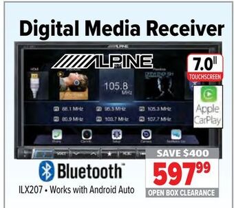 2001 Audio Video Alpine digital media receiver offer