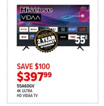 2001 Audio Video 4k ultra hd vidaa tv offer