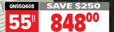 2001 Audio Video Samsung 55 qled 4k smart tv offer