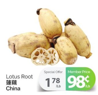 T&T Supermarket Lotus root offer