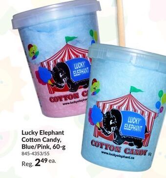 Party City Lucky elephant cotton candy, blue, 60-g offer