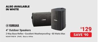 Visions Electronics Yamaha 4 outdoor speakers offer