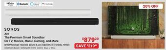 Visions Electronics Sonos arc the premium smart soundbar for tv, movies, music, gaming, and more offer
