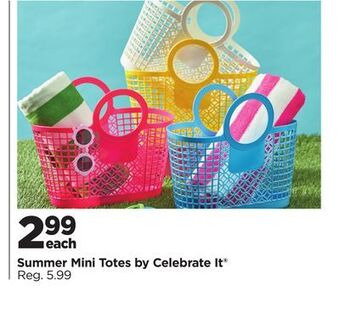 Michaels Summer mini totes by celebrate it® offer