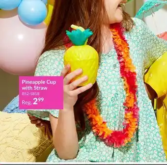Party City Pineapple cup with straw offer