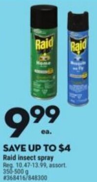Giant Tiger Raid insect spray offer