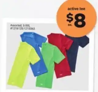 Giant Tiger Assorted, S-XXL #1216120/1215063 active tee offer
