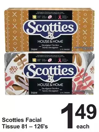 Pharmasave Scotties facial tissue offer