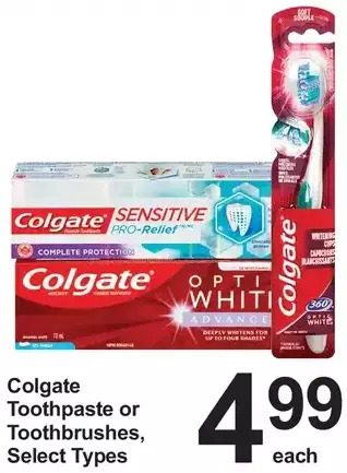 Pharmasave Colgate toothpaste or toothbrushes offer