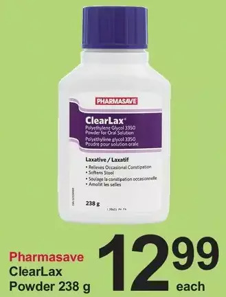 Pharmasave Pharmasave clearlax powder offer