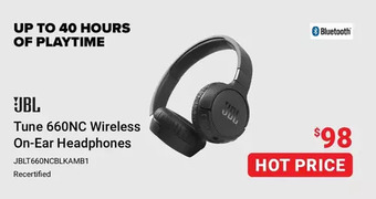 Visions Electronics Jbl tune 660nc wireless on-ear headphones offer