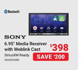 Visions Electronics Sony 6.95 media receiver with weblink cast offer