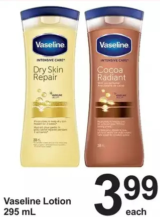 Pharmasave Vaseline lotion offer