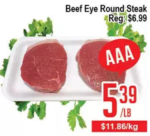 Skyland Foodmart Beef eye round steak offer