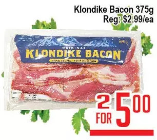 Skyland Foodmart Klondike bacon offer