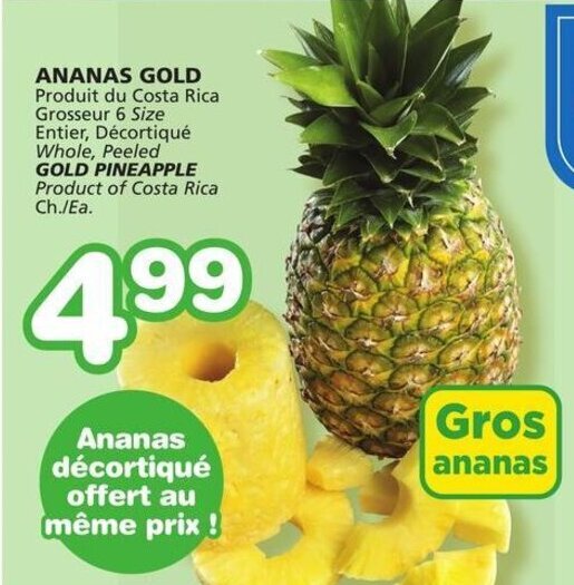IGA GOLD PINEAPPLE offer