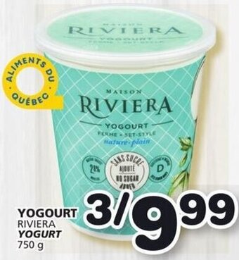 IGA YOGOURT RIVIERA YOGURT 750 g offer