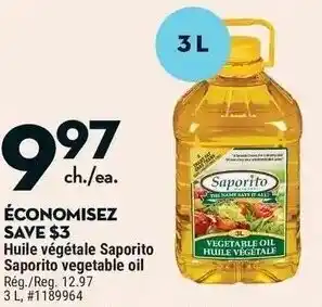Giant Tiger Saporito Saporito vegetable oil 3 L, offer