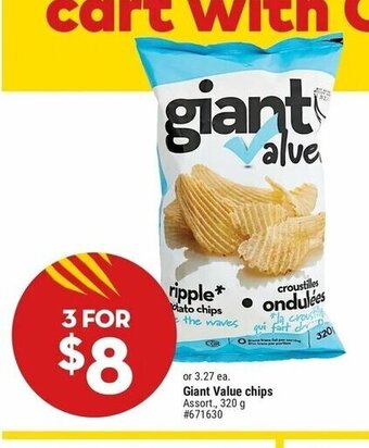 Giant Tiger Giant Value chips Assort., 320 g offer