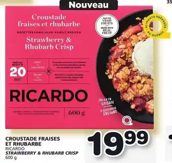 IGA RICARDO STRAWBERRY & RHUBARB CRISP 600 g offer