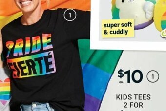 Giant Tiger 1. Adult pride tee, Assorted, S-3X, offer