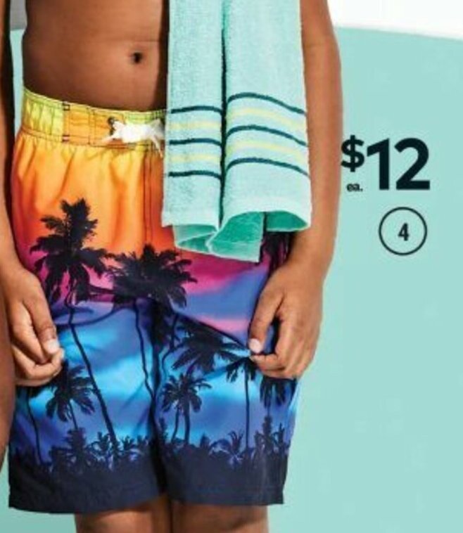 Giant Tiger Boys swim trunks offer