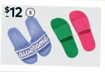 Giant Tiger Womens Beach Slides Assorted 6-10 offer