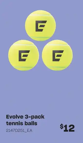 Loblaws Evolve 3-pack tennis balls offer