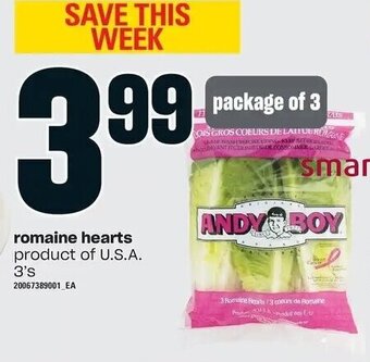 Loblaws romaine hearts 3's offer
