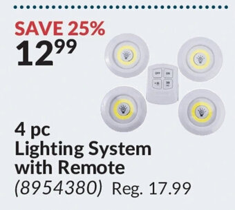 Princess Auto 4 pc Lighting System with Remote offer