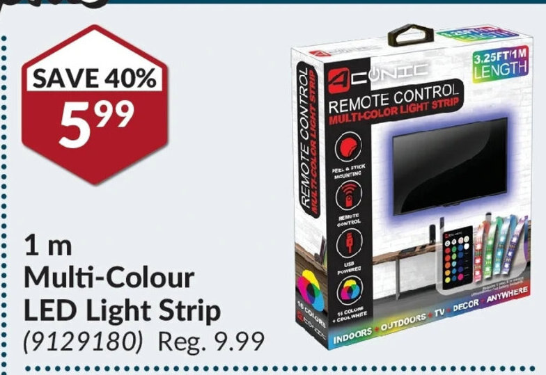 Princess Auto 1 m Multi-Colour LED Light Strip (9129180) offer