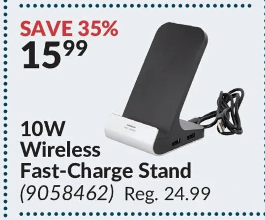 Princess Auto 10W Wireless Fast-Charge Stand (9058462) Reg. 24.99 offer