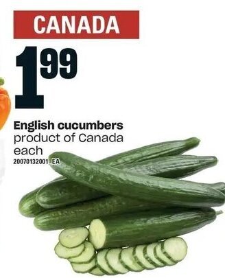 Loblaws English cucumbers offer