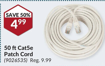 Princess Auto 50 ft Cat5e Patch Cord offer